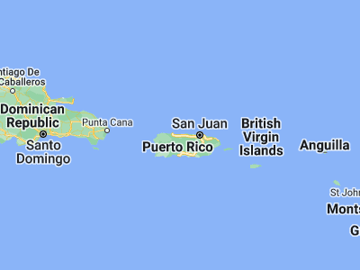Map showing location of Sabana Hoyos (18.43384, -66.61378)
