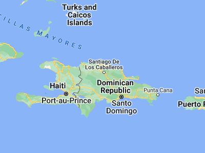 Map showing location of Sabana Iglesia (19.32114, -70.75992)