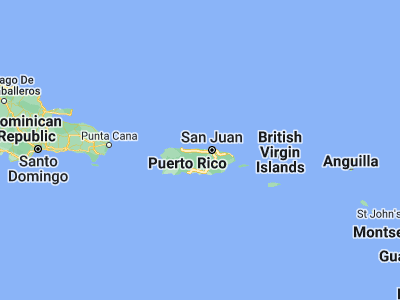 Map showing location of Sabana (18.46078, -66.3585)