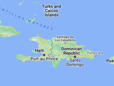 Map showing location of Sabaneta (19.47793, -71.34125)