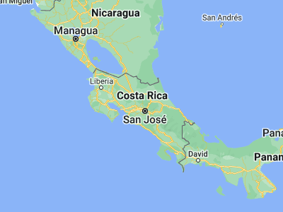 Map showing location of Sabanilla (10.07404, -84.21551)
