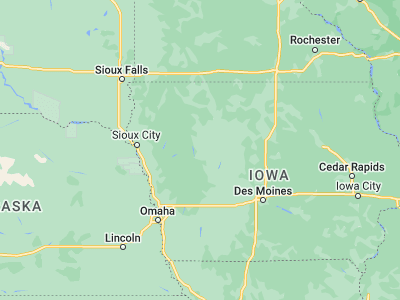 Map showing location of Sac City (42.4222, -94.98971)
