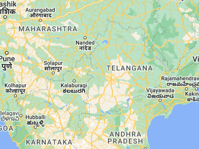 Map showing location of Sadāseopet (17.61667, 77.95)