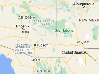 Map showing location of Safford (32.83395, -109.70758)