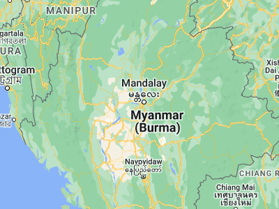 Map showing location of Sagaing (21.8787, 95.97965)
