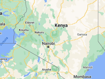 Map showing location of Sagana (-0.66667, 37.2)