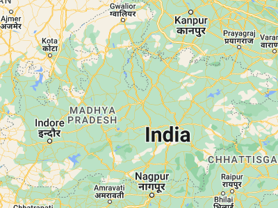 Map showing location of Sāgar (23.83333, 78.71667)