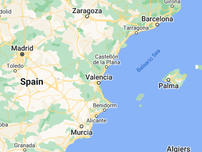 Map showing location of Sagunto (39.68333, -0.26667)