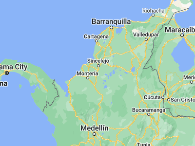 Map showing location of Sahagún (8.94616, -75.44275)