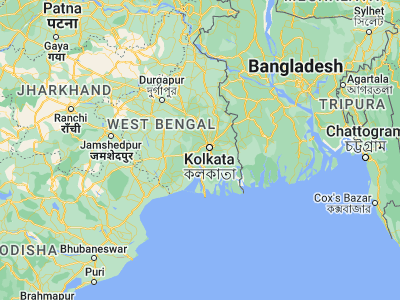 Map showing location of Sāhāpur (22.52444, 88.16694)