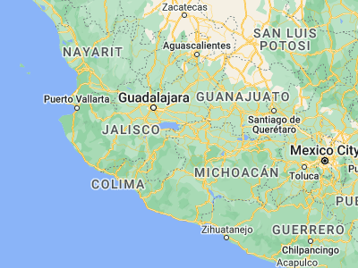 Map showing location of Sahuayo de Morelos (20.05858, -102.71575)