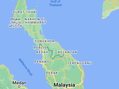 Map showing location of Sai Buri (6.70131, 101.61675)