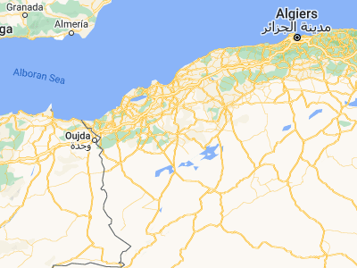Map showing location of Saïda (34.83034, 0.15171)