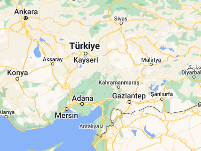 Map showing location of Saimbeyli (37.98632, 36.09056)