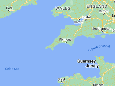 Map showing location of Saint Austell (50.33833, -4.76583)