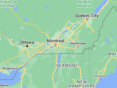 Map showing location of Saint-Bruno-de-Montarville (45.53341, -73.34916)