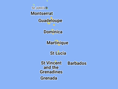 Map showing location of Saint-Esprit (14.55, -60.93333)