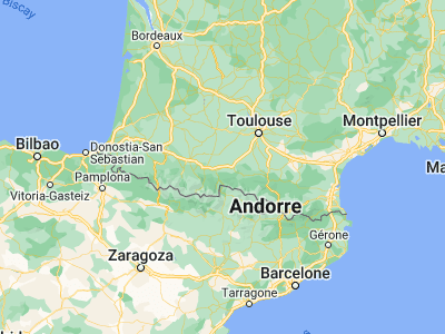 Map showing location of Saint-Gaudens (43.11667, 0.73333)