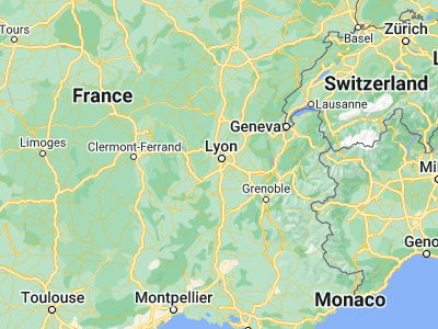 Map showing location of Saint-Genis-Laval (45.69558, 4.7934)