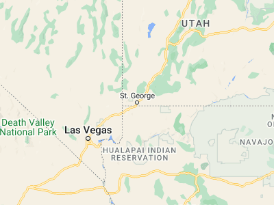 Map showing location of Saint George (37.10415, -113.58412)