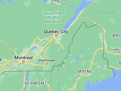 Map showing location of Saint-Joseph-de-Beauce (46.3, -70.86667)