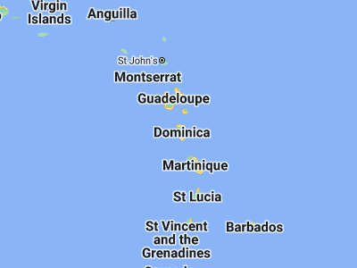 Map showing location of Saint Joseph (15.4, -61.43333)