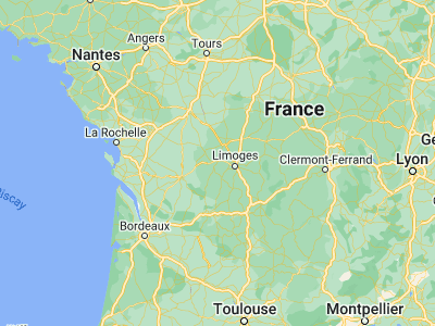 Map showing location of Saint-Junien (45.88867, 0.90143)