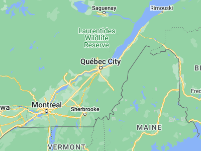 Map showing location of Saint-Lambert-de-Lauzon (46.58624, -71.20892)