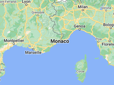 Map showing location of Saint-Laurent-du-Var (43.67097, 7.17606)