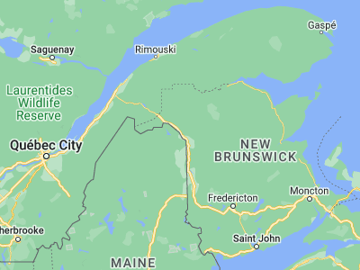 Map showing location of Saint Leonard (47.17303, -67.92469)
