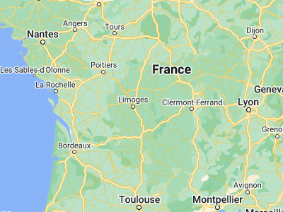 Map showing location of Saint-Léonard-de-Noblat (45.83566, 1.49174)