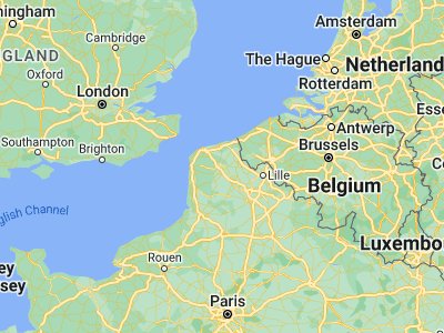 Map showing location of Saint-Omer (50.75, 2.25)