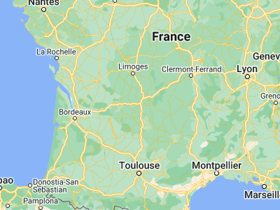 Map showing location of Saint-Pantaléon-de-Larche (45.14138, 1.44608)