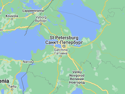 Map showing location of Saint Petersburg (59.89444, 30.26417)