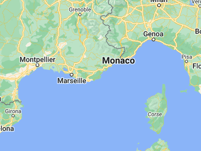 Map showing location of Saint-Tropez (43.26932, 6.63981)