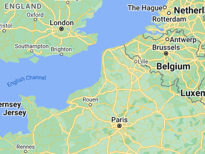 Map showing location of Saint-Valery-sur-Somme (50.18333, 1.63333)