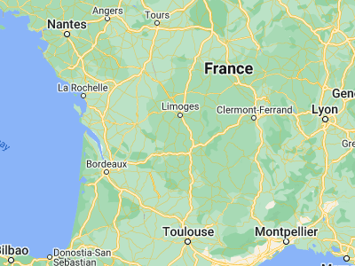 Map showing location of Saint-Yrieix-la-Perche (45.51604, 1.20569)