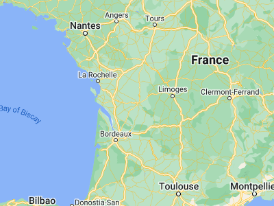 Map showing location of Saint-Yrieix-sur-Charente (45.68333, 0.11667)