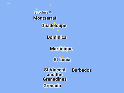 Map showing location of Sainte-Marie (14.78392, -60.99274)