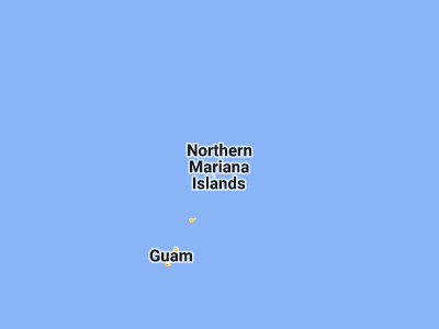 Map showing location of Saipan (15.21233, 145.7545)