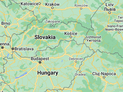 Map showing location of Sajókaza (48.28333, 20.58333)