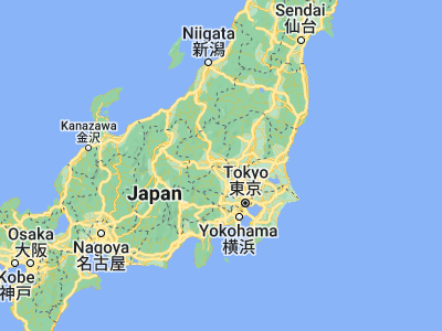 Map showing location of Sakai (36.26667, 139.25)