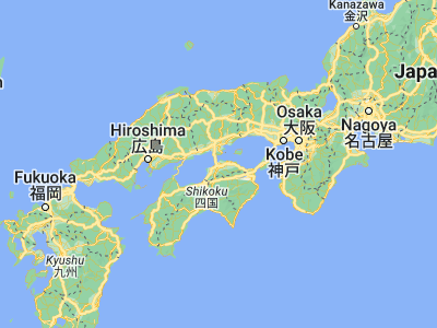 Map showing location of Sakaide (34.31667, 133.85)