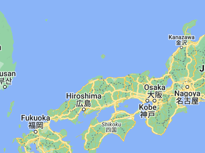 Map showing location of Sakaiminato (35.55, 133.23333)