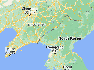 Map showing location of Sakchu-ŭp (40.38944, 125.04667)