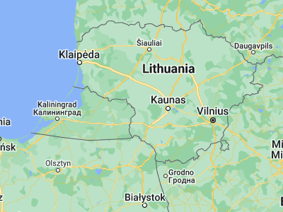 Map showing location of Šakiai (54.95472, 23.03583)