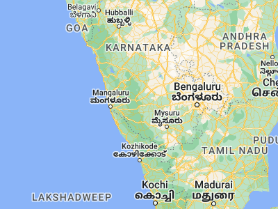 Map showing location of Sakleshpur (12.96667, 75.78333)