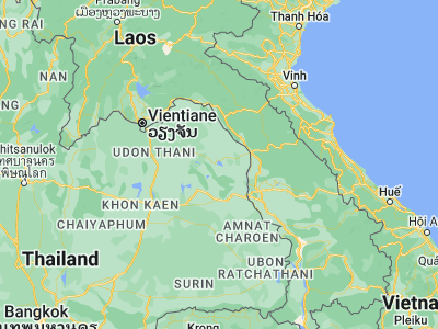 Map showing location of Sakon Nakhon (17.16116, 104.14725)