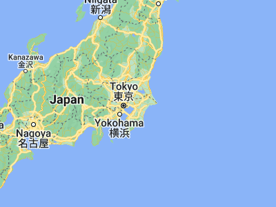 Map showing location of Sakura (35.71667, 140.23333)