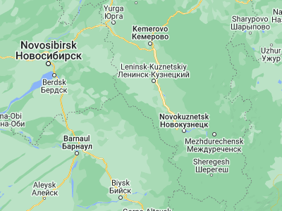 Map showing location of Salair (54.2312, 85.7972)